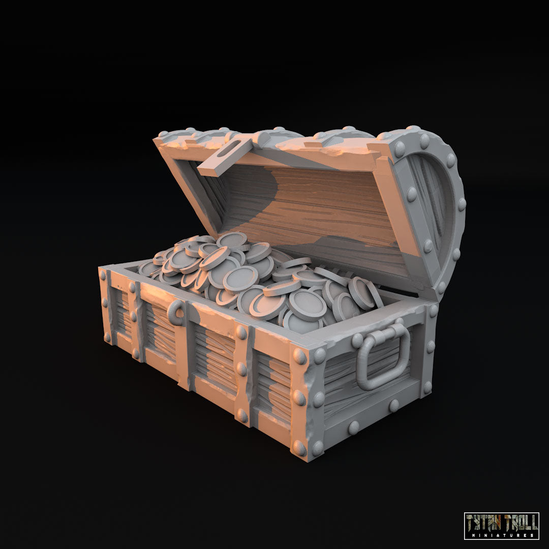 Chest Filled Tabletop Miniature QuestBourne