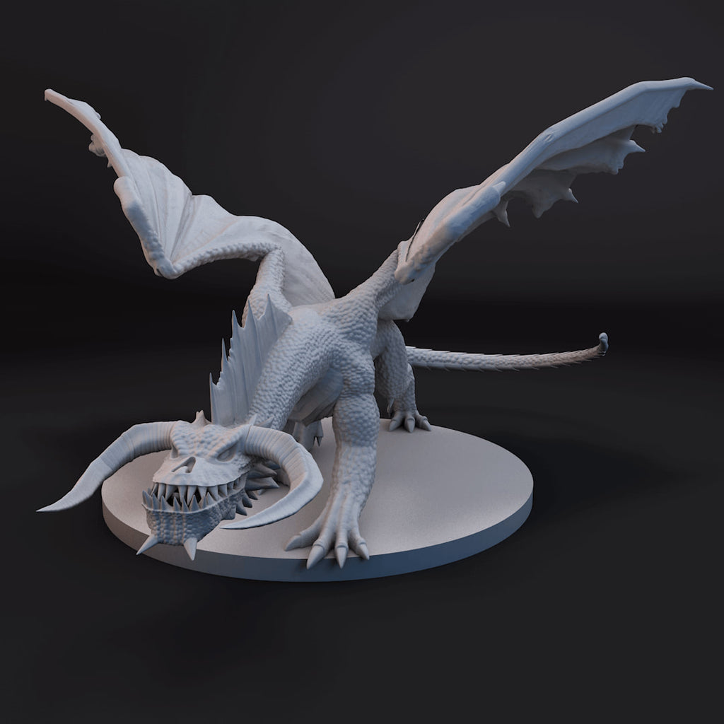 Black Dragon - Young - Tabletop Miniature 3D Model