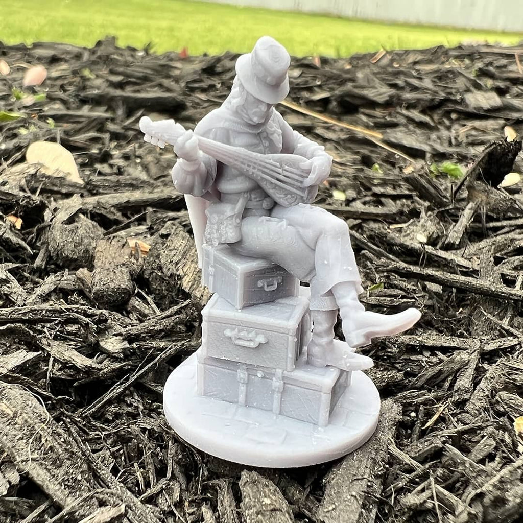 Travelling Bard Tabletop Miniature - 3D Printed - Photo 1