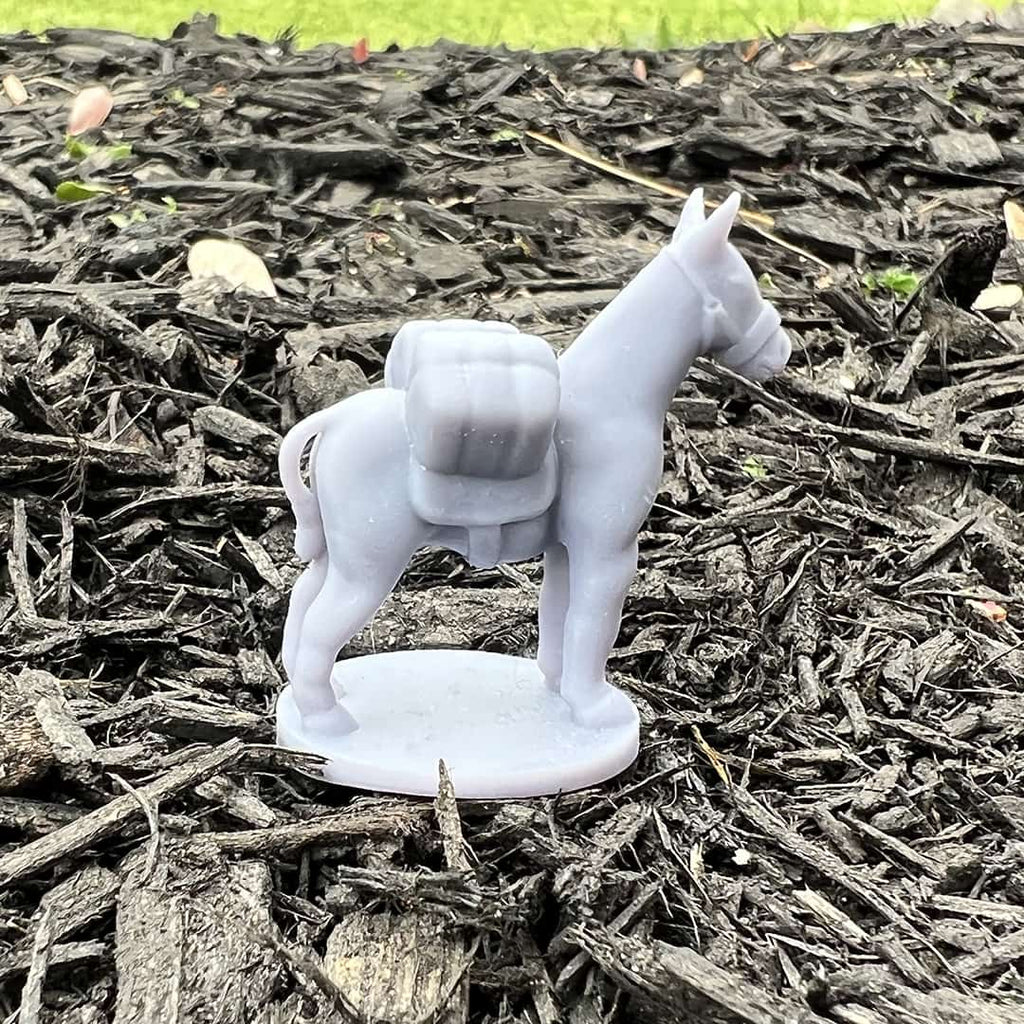 Mule Tabletop Miniature - 3D Printed - Side