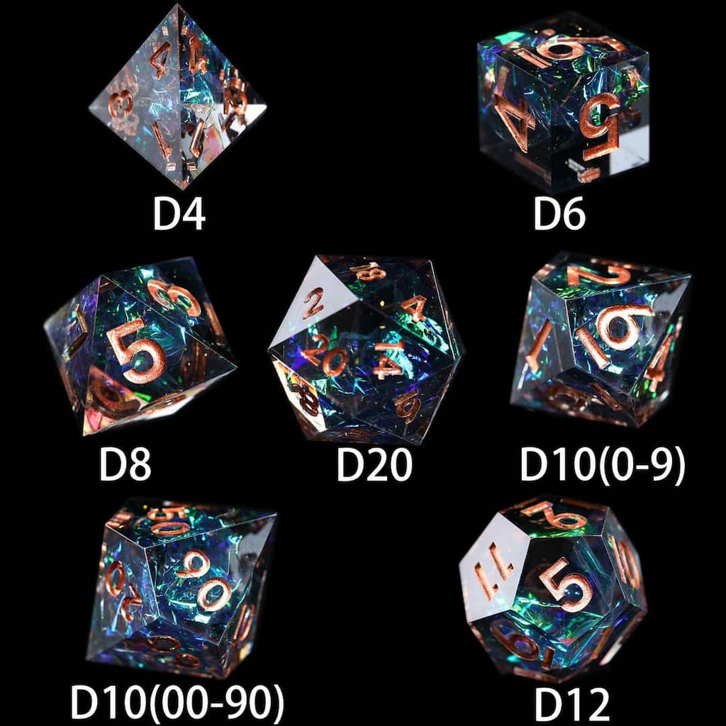 Dark Galaxy Handcrafted Designer Dice Set - Image 3