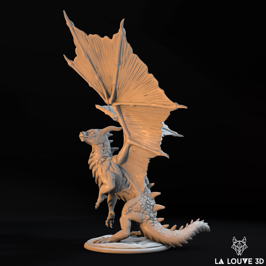 Barren Dragon Tabletop Miniature 3D Model 2