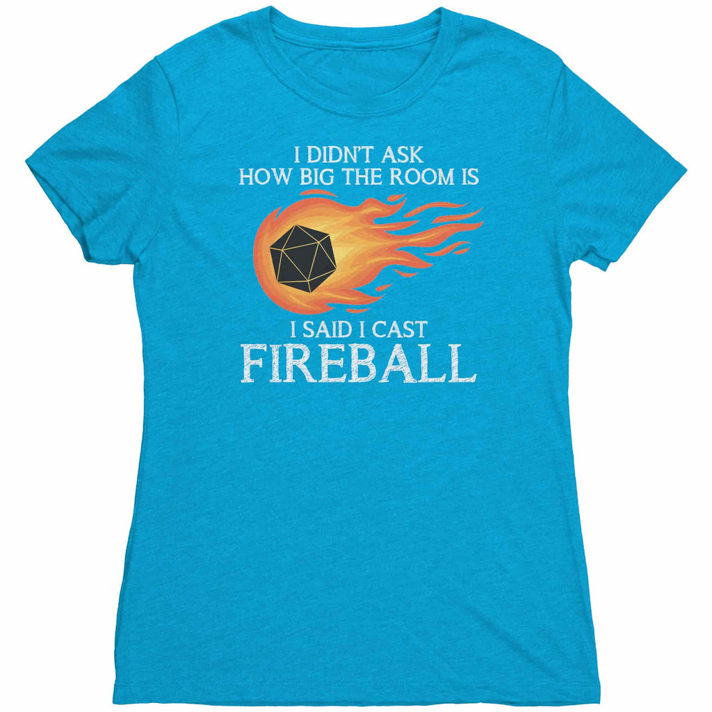 Cast Fireball Womens Shirt Vintage Turquoise Mockup