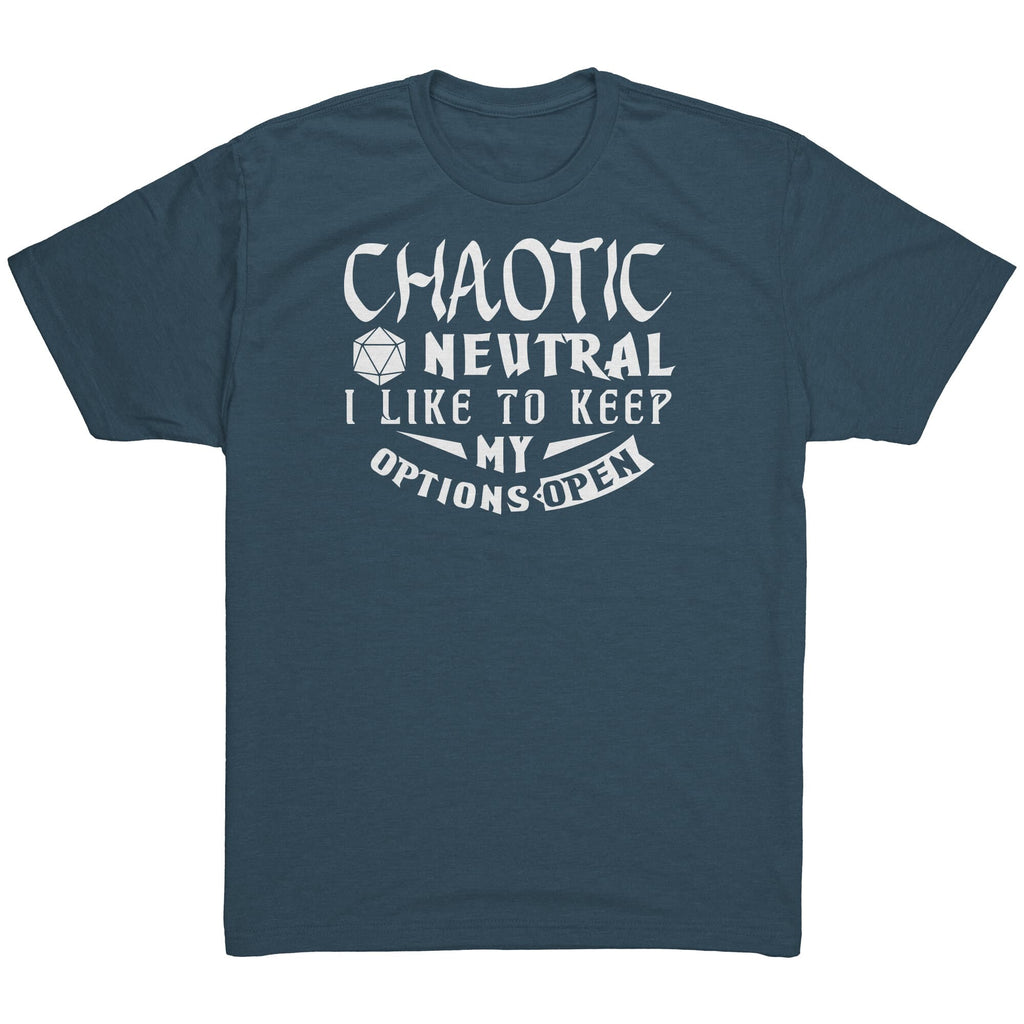 Chaotic Neutral Mens Shirt Indigo Mockup