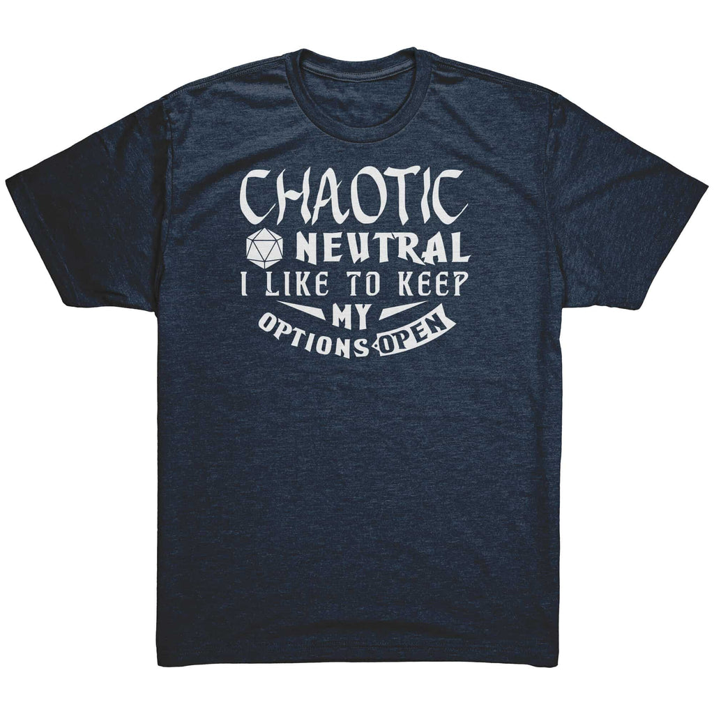 Chaotic Neutral Mens Shirt Vintage Navy Mockup