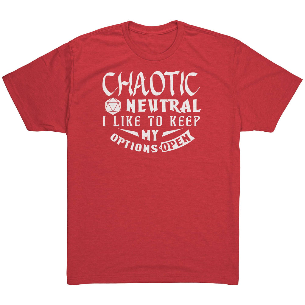 Chaotic Neutral Mens Shirt Vintage Red Mockup