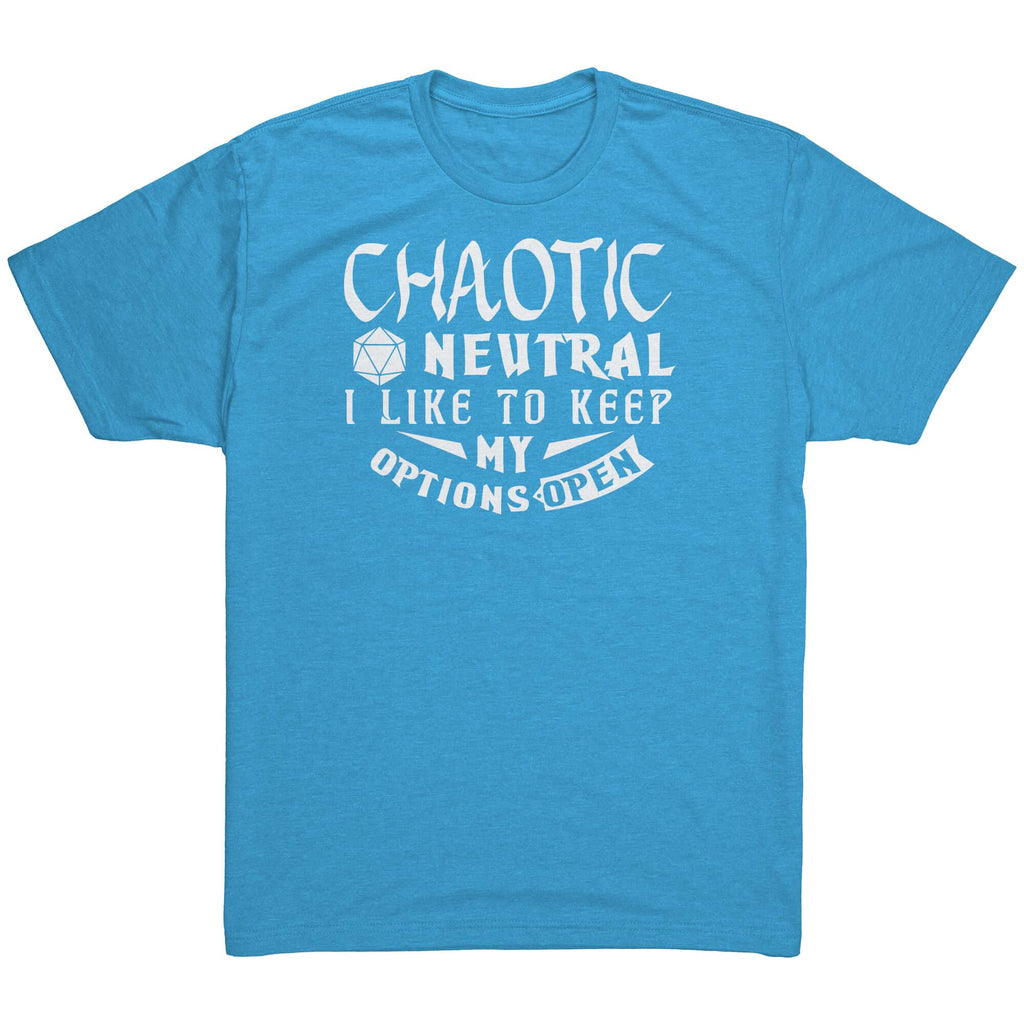 Chaotic Neutral Mens Shirt Vintage Turquoise Mockup