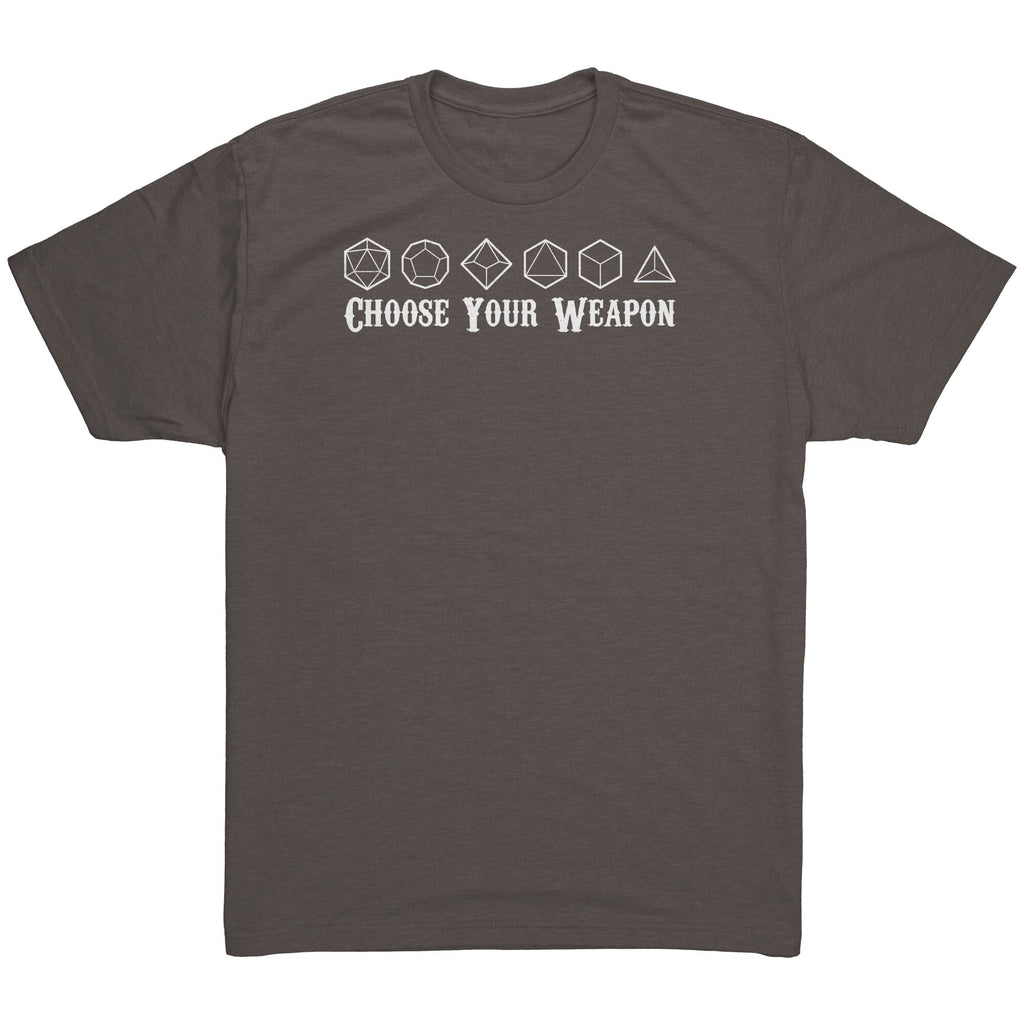 Choose Your Weapon Mens Shirt Macchiato Mockup