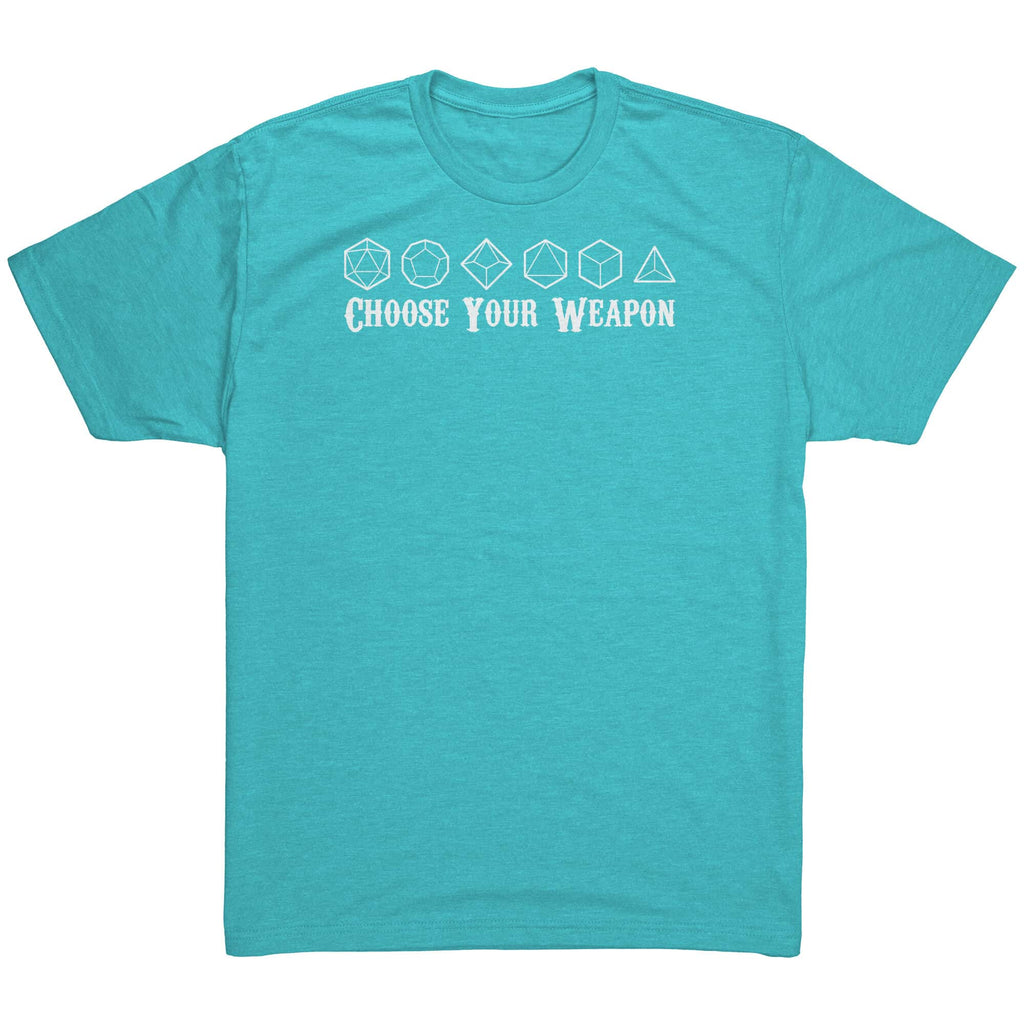 Choose Your Weapon Mens Shirt Tahiti Blue Mockup