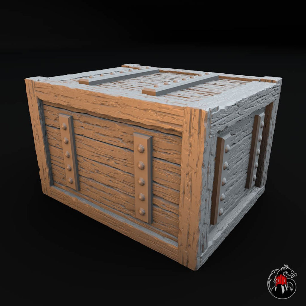 Crates N' Barrels Tabletop Miniature Bundle 3D Model 3