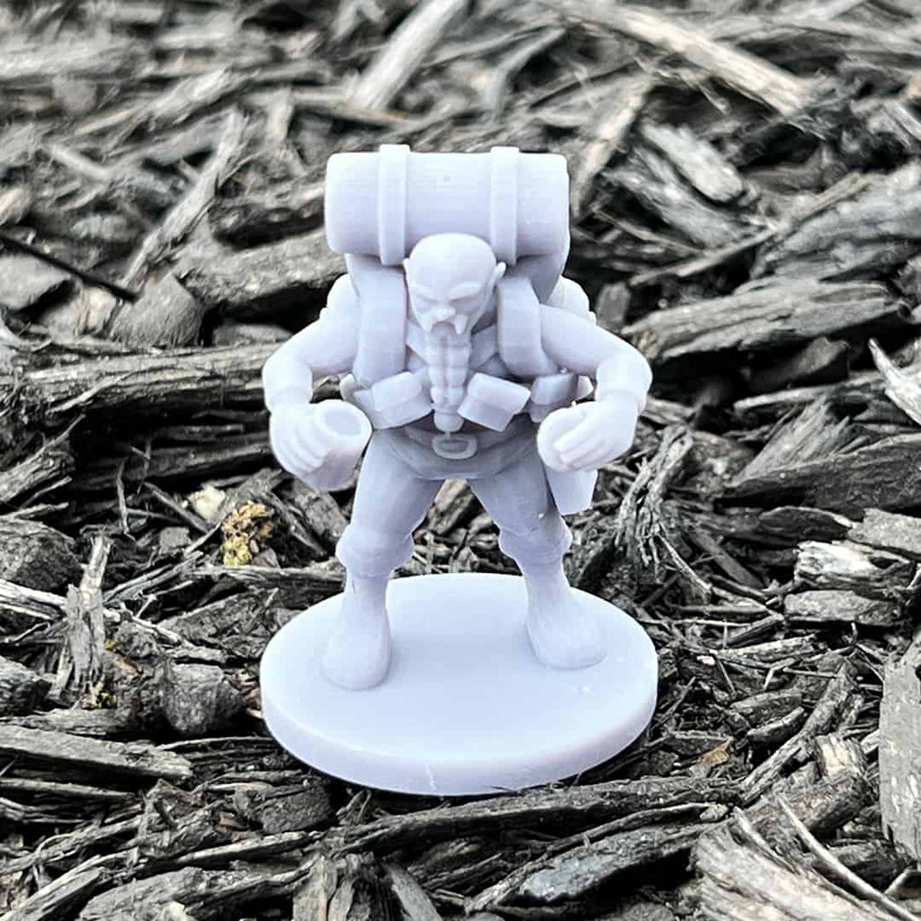 Male Dwarf Wizard Gathering Components Tabletop Miniature - 3D Printed Photo 2