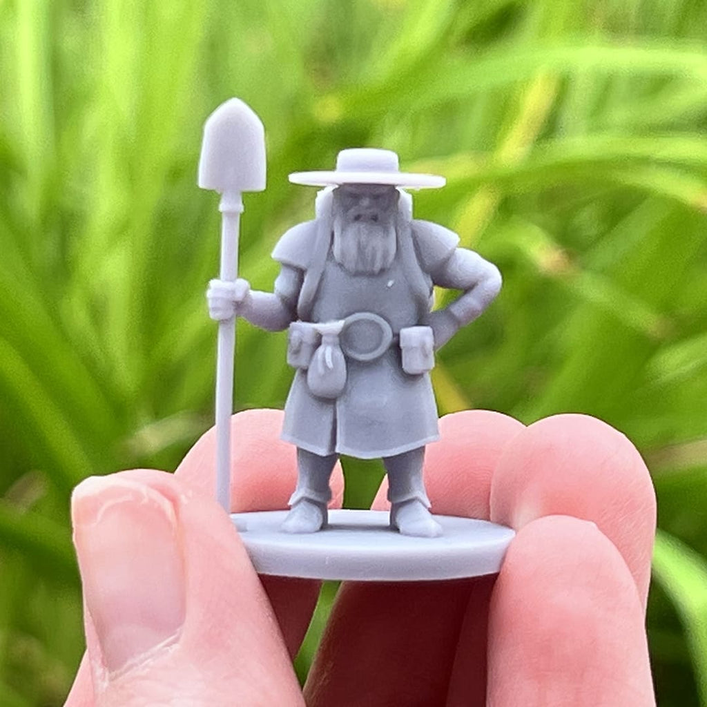 Male Dwarf Grave Cleric Tabletop Miniature - 3D Printed Photo