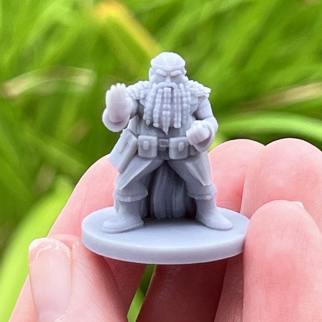 Male Dwarf Wizard 2 Tabletop Miniature - 3D Printed Photo