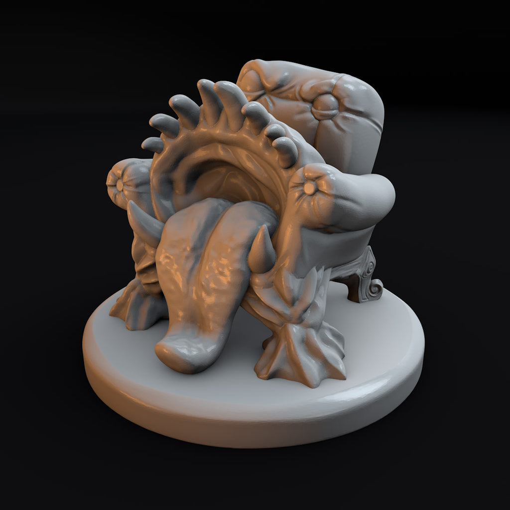 Armchair Mimic Tabletop Miniature - Front view